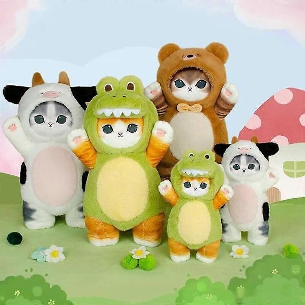 Kawaii Cat Mofusand Plysch 50cm Söta Cartoon Djur Plysch Katt Mjuk Fylld Docka Fluffig Fylld Kudde Kudde Leksak Barnpresent - WELLNGS B 50cm