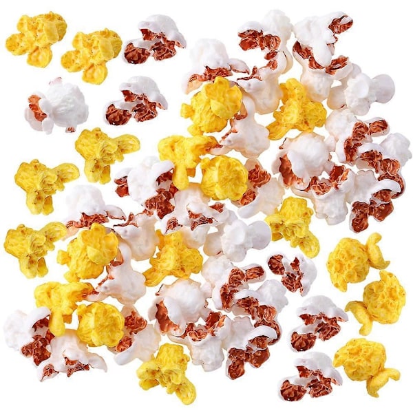 100 st Miniatyr Falskt Popcorn Imitation Popcorn Rekvisita Popcorn Modell Simulerings Popcorn - WELLNGS