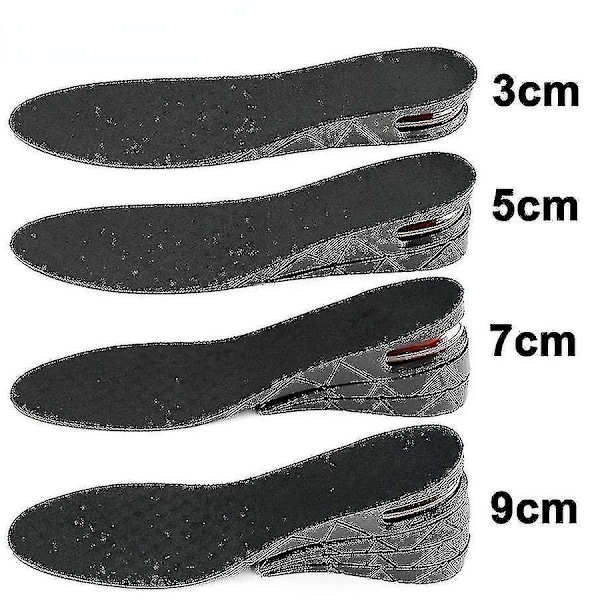 Usynlig Innersåle for Høydeøkning, Fra 3 Cm til 9 Cm, Høydeforsterkende Pute, Justerbar - WELLNGS 7cm