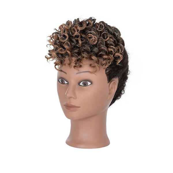 Afro Bangs 8 tum lockigt lugg extensions Clip in Bangs-WELLNGS black & auburn