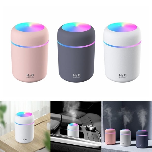 Essential Diffuser Air Aromatherapy LED Aroma valkoinen-WELLNGS