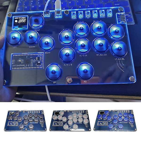 Joystick Hitbox Keyboard Arcade Stick Controller för PS5, PS-WELLNGS Gray