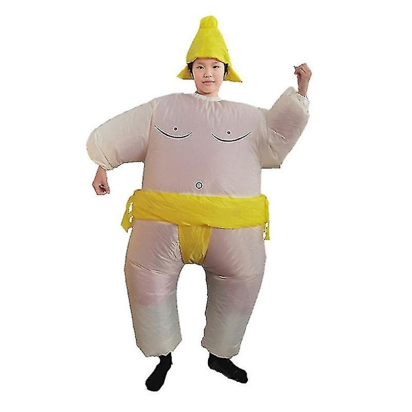 Lasten Ilmapuku Sumopainija - Hauska Halloween-Puku Pojille - WELLNGS YELLOW Child
