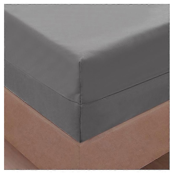 6-puolinen täysin suljettu vedenpitävä patjansuojus vetoketjulla, pölytiivis lakana parivuoteelle - WELLNGS gray 120cmX200cmX30cm