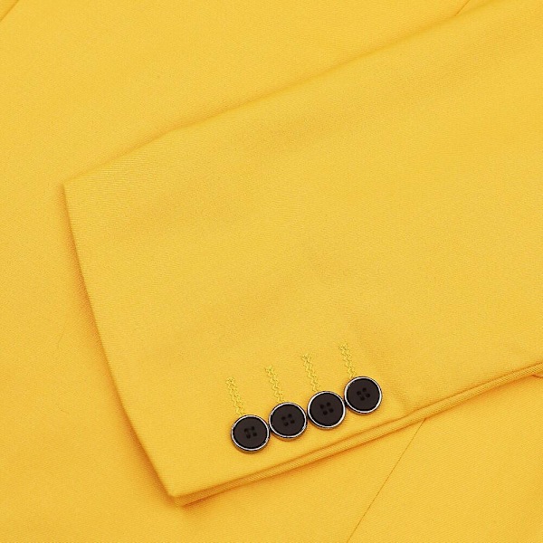Allthemen miesten business-bleiseri, yksivärinen slim fit -takki - WELLNGS Yellow XS