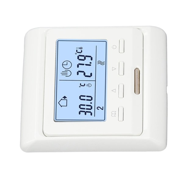 Gulvvarmetermostat, AC180-230V LED Programmerbar Gulvvarme Temperaturregulator Controller - WELLNGS