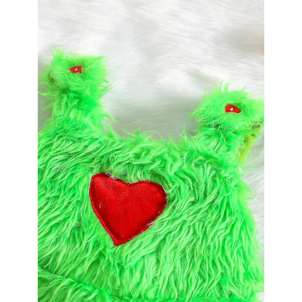 Babyen som stjal julen antrekk Baby Boys Girls Xmas Green Furry Monster Costume Clothes Set-WELLNGS Style 4 4-5 Years