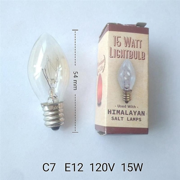 20 st 7 Watt C7 E12 Nattlampa Glödlampa och Saltlampa Ersättningslampor, Klar Glas Glödlampor-WELLNGS