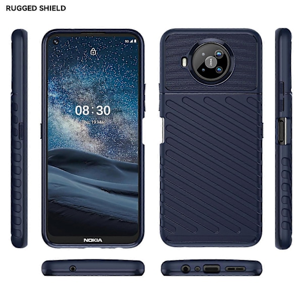för Nokia 8.3 5G / 8 V 5G UW Thunderbolt Stötsäkert TPU Mjukt Mobilskal-WELLNGS Blue