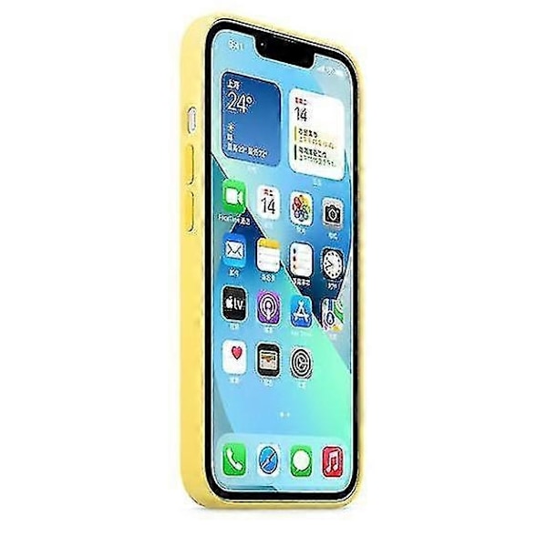 Silikone Cover med Magsafe til Iphone 13 Mini Telefon Cover - WELLNGS Lemon Zest