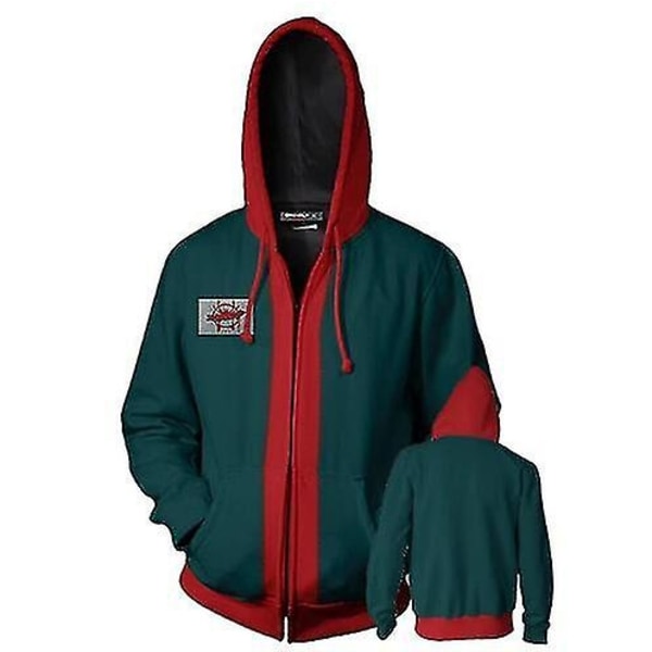 Vuxen Spider-Man Hoodie Sweatshirt Miles Morales Zip-up Jacka Cosplay Kostym - WELLNGS M