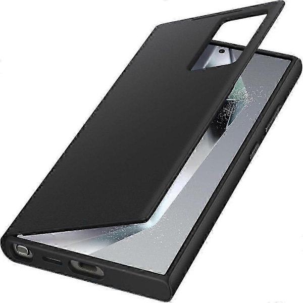 Kompatibel med S22 Ultra (Chip model) Wallet Phone Case, Beskyttende Cover med Smart Lille Skærmvisning, Finger Tap Kontrol, Slankt Design - WELLNGS