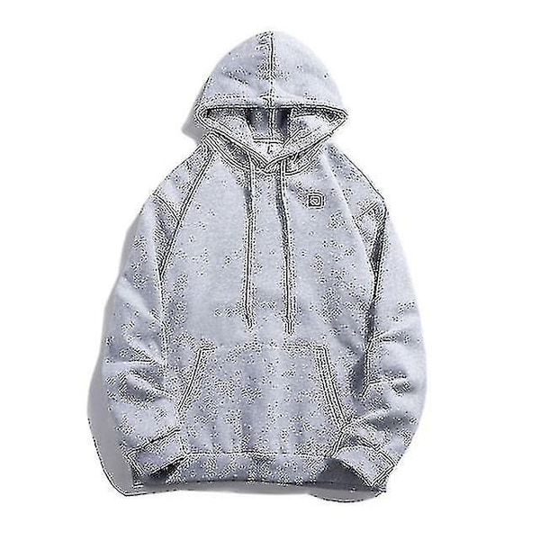 Opvarmede Hoodies, USB Elektrisk Opvarmet Letvægts Hooded Sweatshirt Jakke - WELLNGS Black L