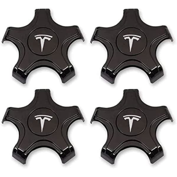 4-delt sort og hvid Tesla Model 3 hjulkapsler til Aero H