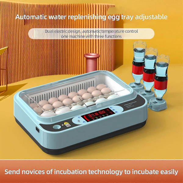 Automatisk Æg Inkubator Controller Digital LED Temperaturstyring Temperatur Fugtighedssensor Æg-WELLNGS 9Eggs