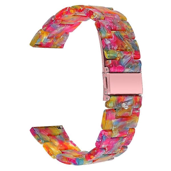 för Garmin Vivoactive 4 Ersättningsarmband 22mm Vattentätt Resin Klockarmband - Rainbow Candy-WELLNGS Rainbow Candy