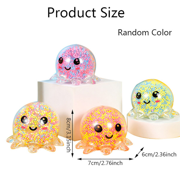 5 st bläckfiskboll stressbollar leksak för barn Fidgetbollar Flerfärgad-WELLNGS Multicolor 8*7*6
