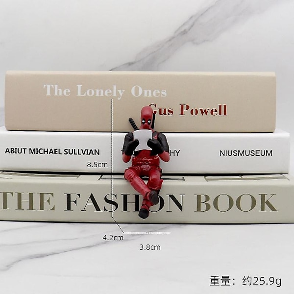 6 Deadpool-figurer til skrivebord, bil, hjemmekontor, Marvel, 8 cm, X-MAN, sjove, søde figurer, modellegetøj - WELLNGS 6