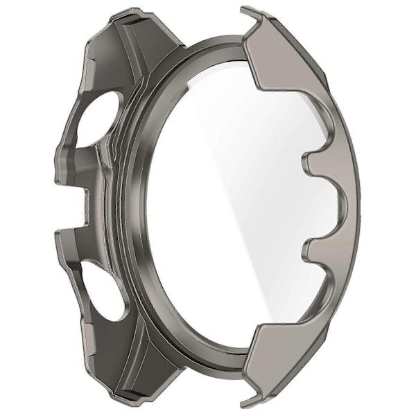 Yhteensopiva Garmin Fenix 8 51mm kellokotelon PC-kehyksen suojuksen kanssa karkaistulla lasikalvolla - WELLNGS Titanium Steel Blue