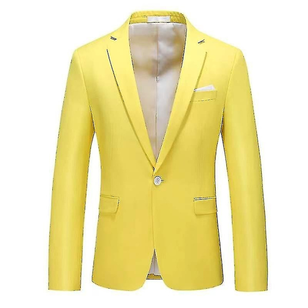 Moderne herreblazer til forretning og fritid - WELLNGS lemon yellow 4XL