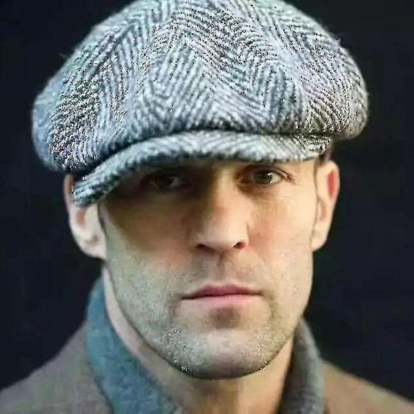 Gatsby Ulden Golf Beret Hatte - Klassisk Flade Kørselshat - Stilfuld og Tidløs - WELLNGS Gray XL 60-64CM