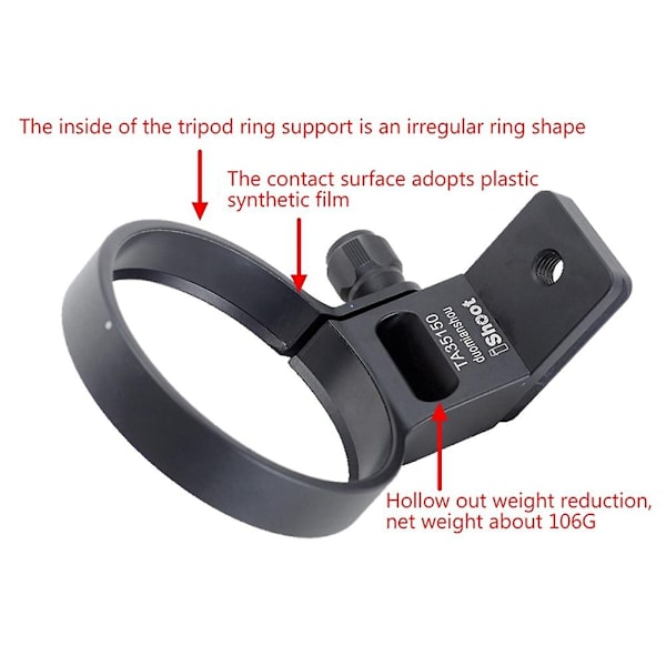 Tripod Mount Ring Objektiv IS-TA35150 til 35-150mm F2-2.8 Di III VXD A058 E Port Kamera Hurtigudløsning-WELLNGS