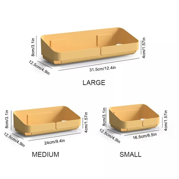 Selvklebende dusjhylle, slagfri baderomsoppbevaringshylle, veggmontert, 2 stk., gul - WELLNGS Yellow L
