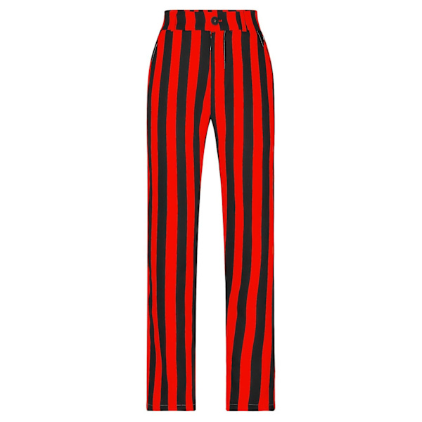 Herrbyxor med ränder, personliga fickor, knappar, kostymbyxor, leggings, casualbyxor - WELLNGS Wine XXXL