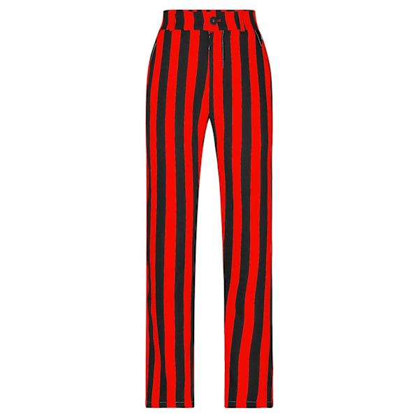 Herre Stripete Personlige Bukser Lommeknapp Dressbukse Leggings Casual Bukser-WELLNGS Wine XXXL