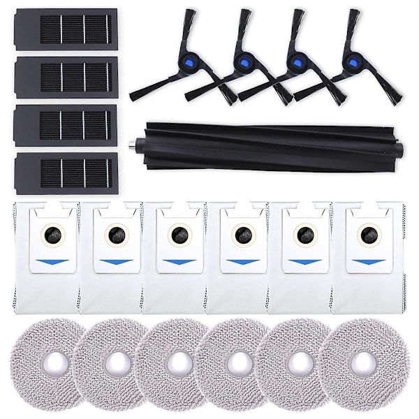 for Deebot X2 Omni Robot Vacuum Hoved Sidebørste Hepa Filter Mopp Kluter Støvposer Tilbehør-WELLNGS