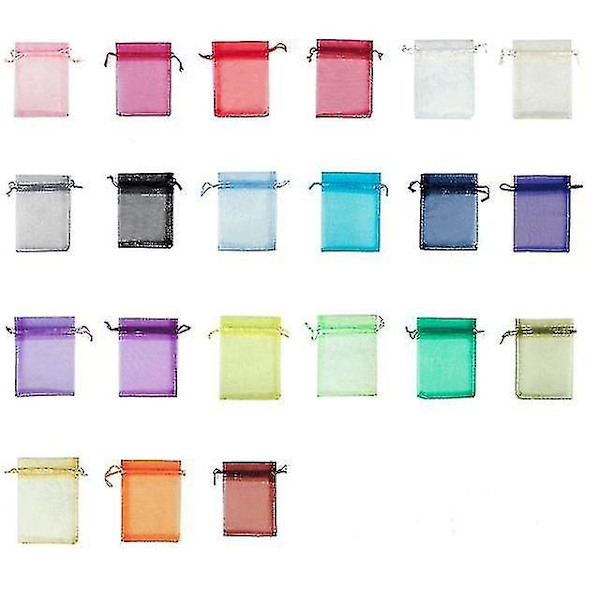 100 st buntskydds påse 30x20cm/23x17cm druvor frukt organza påse med dragsko ger totalt skydd mot getingar fåglar och Ot-WELLNGS Grey 20*30 cm