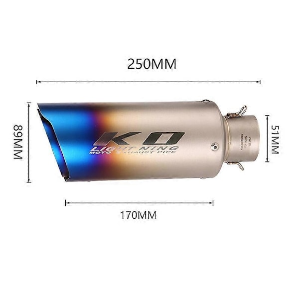 Komplett eksosanlegg for Kawasaki Z650 Z650RS Ninja 650 650R/F ER6N/6F Versys 650 Eksosrør Midtrør 51mm Dempere Escape DB Killer - WELLNGS B