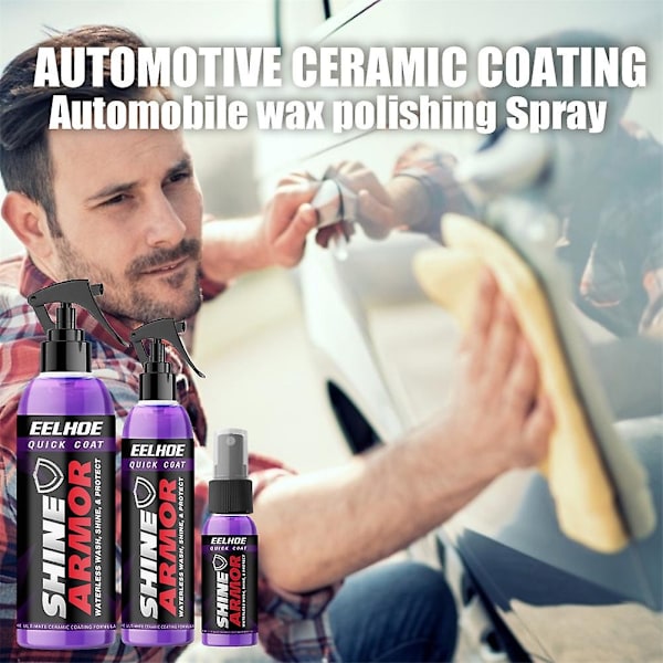 100ml Shine Armor Keramisk Belegg Fortify Quick Coat Bilvoks Polish Spray-WELLNGS 100ml boxed