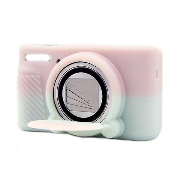 Kompatibel med Canon SX730/SX740 Myk Silikon Beskyttelsesetui - WELLNGS Jelly Pink Green