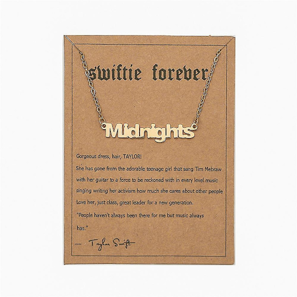Gaver til damer Taylor Swift inspireret halskæde smykker musikelsker fan-WELLNGS Midnights