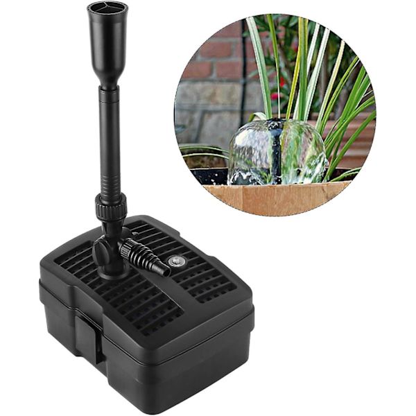 4 in 1 -allaspumppu suodattimella, 5 W UV -suodatin, 1000 l/h, 10 m virtajohdolla suihkulähteeseen ja puutarhaan - WELLNGS