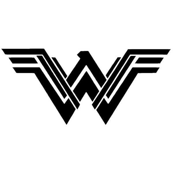 Wonder Woman -elokuvan logon heijastava auton korin, ikkunoiden ja tarrojen koriste Mengxi-WELLNGS Black