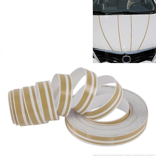 12mm 9,8m Auton Itsekiinnittyvä Koristeteippi - WELLNGS Gold