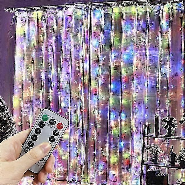 3M 4M 6M USB Verho Garland LED Valot Jouluvalot Joulukoristeet Lomakoristeet Häät-WELLNGS Multicolor 4x2M