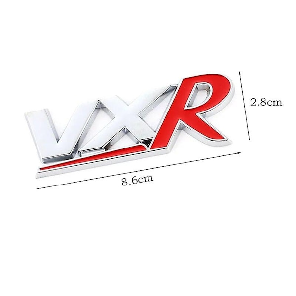 3d Metal Vxr Logo Bogstaver Bil Bagagerum Emblem Badge til Vauxhall Opel Corsa D Astra H J Insignia Zafira Vxr Mærkat Tilbehør-WELLNGS Grill Silver Black