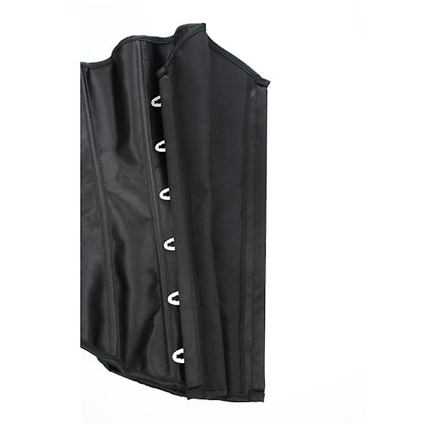 Mimigo Naisten Bustier-Korsetti Yläosa Seksikäs Alusvaatesetti Musta Satiini Vyötärön Kiristäjä -WELLNGS BLACK 5XL