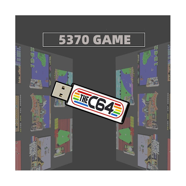 Usb-stik til C64 Mini Retro-spilkonsol Plug and Play Usb-stik U-disk Spil Disk med 5370 spil-WELLNGS