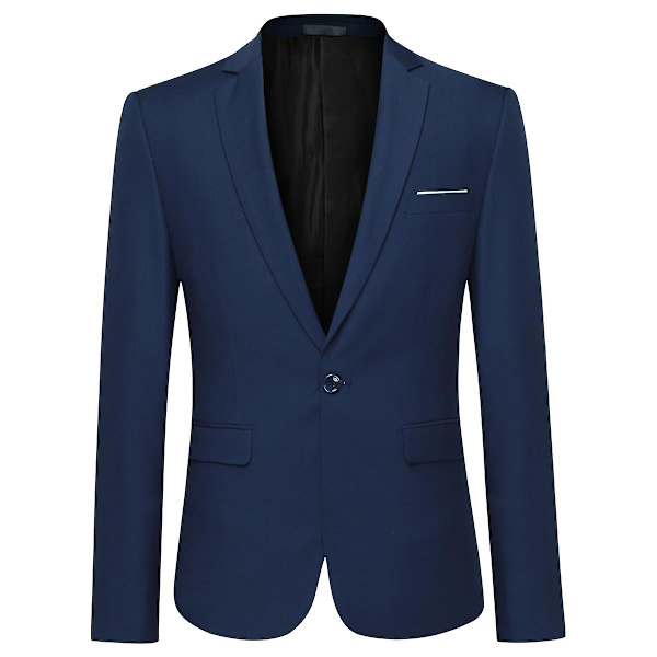 Yunclos Miesten 3-osainen tyylikäs herrasmiesliikemies Slim Fit -pukusarjat-WELLNGS Black L