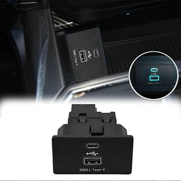 Dual USB Interface Module Opgradering Type C+USB Interface Kompatibel med SYNC 3 HU5Z-19A387-A-WELLNGS