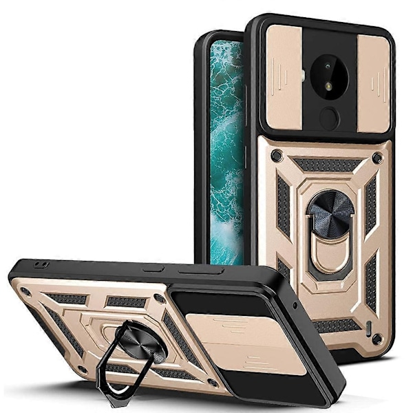 Kompatibel med Nokia C30 TPU+PC Telefondeksel-WELLNGS Gold