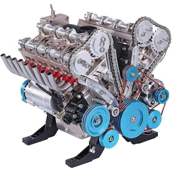 Metall Förbränningsmotor Byggsats, 1:3 V8 8 Cylinder Bilmotor Modellbygge för Teknikentusiaster från Tonåringar-WELLNGS