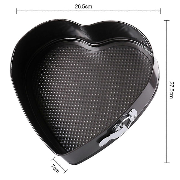 Hjerteformet Springform Madkvalitet BPA-fri Varmebestandig Genanvendelig Mikrobølgesikker Non-stick Cheesecakeform - WELLNGS 20cm