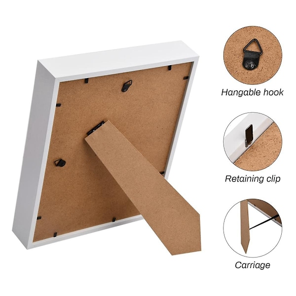 Skyggeboks A4, 5CM dyp boks fotoramme for bordplate og vegg, 3D bildeboks visningsboks for Craf-WELLNGS