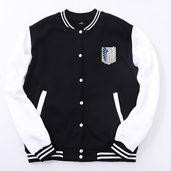 Attack On Titan Baseball Uniform Anime Sports Tøj til Mænd Løst Oversize X-5xl Sportswear Personlighed Lommejakke Mand-WELLNGS xxL