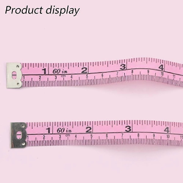 Måttband 4-pack, Måttband för kropp Dubbel Skala Måttband för Sömnad, Kropp, Skräddare 150 cm/60 Tum-WELLNGS Pink